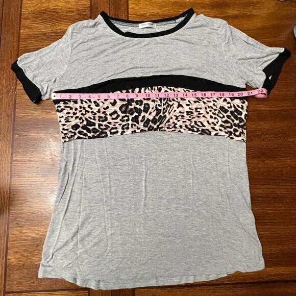 Bearsland Women’s Maternity Nursing Top Short Sleeve Patchwork Breastfeeding Tee - Picture 12 of 13